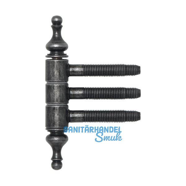 Einbohrzierband 3-teilig, 16 mm, Eisen schwarz antik