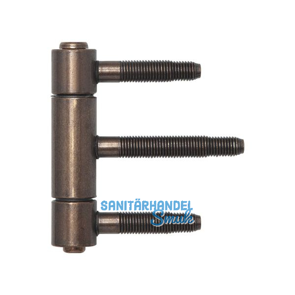 Herkula-Band 3-teilig, mit Aush�ngesicherung, � 20 mm, Stahl bronze patiniert