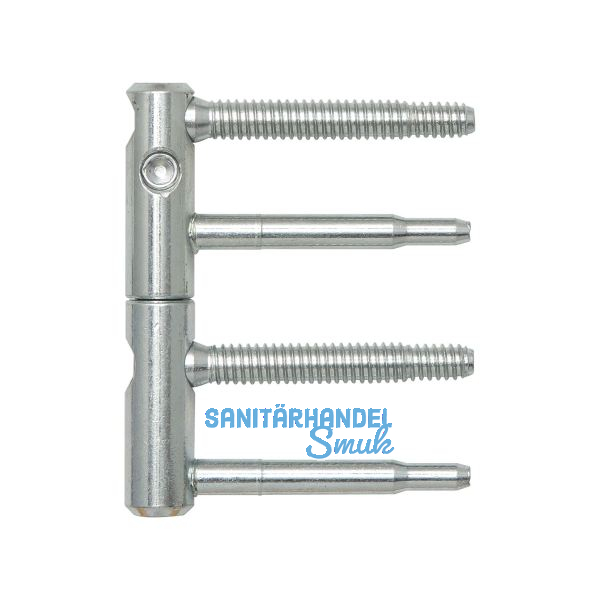 T�rband ANUBA 3-DIM 2-tlg. Bolzen 60 mm, Bandh�he 92mm, � 15mm, verzinkt silber