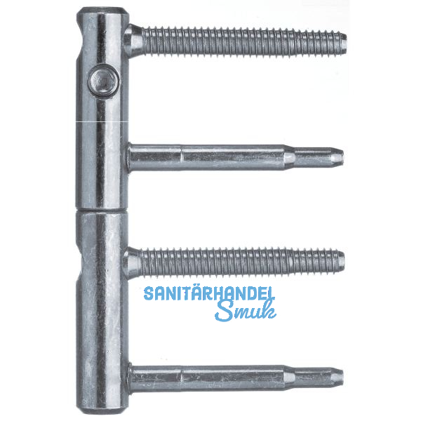 T�rband ANUBA 3-DIM 2-tlg. Bolzen 60 mm, Bandh�he 112mm, � 15mm, verzinkt silber