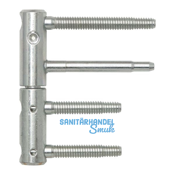 T�rband 3-DIM 2-tlg. Bolzen 80 bzw.55mm,Tragkraft 120kg,� 20mm,verzinkt silber