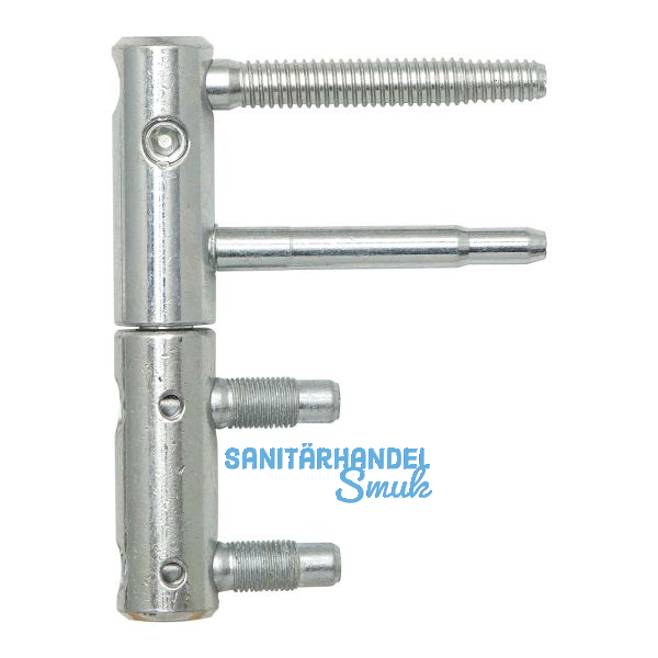 Stahlzargenband 3-DIM 2-tlg. m. Aush�ngesicherung � 20mm, H�he 112mm, silber