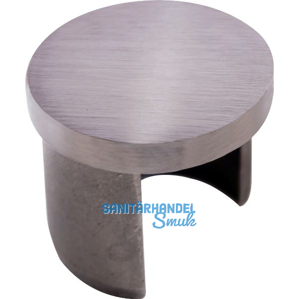 IAM DESIGN Endkappe f�r Nutrohr rund,flach,Rohr � 42,4,Edelstahl geschliffen V2A