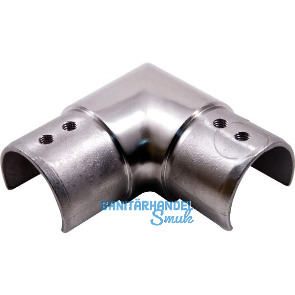 IAM DESIGN Eckbogen f�r Nutrohr rund � 42,4 x 1,5 mm, Edelstahl geschliffen V2A