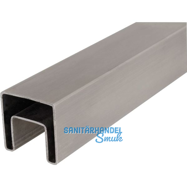 IAM DESIGN Nutrohr eckig, 40 x 40 x 1,5 mm, Edelstahl geschliffen V4A