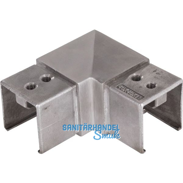 IAM DESIGN Eckbogen f�r Nutrohr eckig 40 x 40 x 1,5 mm,Edelstahl geschliffen V4A