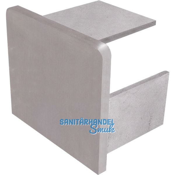 IAM DESIGN Endkappe f�r Kantenschutzprofil, 28x25x20mm,Zamak Edelstahl-Effekt