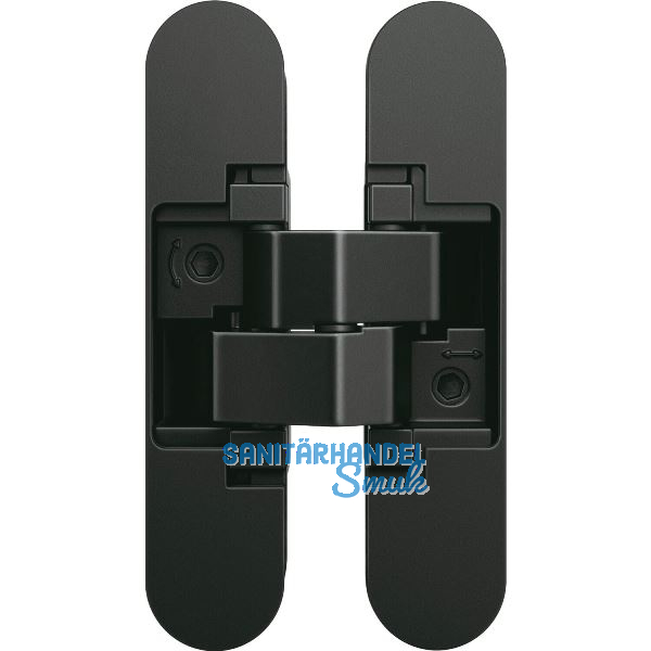 ANSELMI T�rband verdeckt AN 160 3D, Zinkdruckguss schwarz