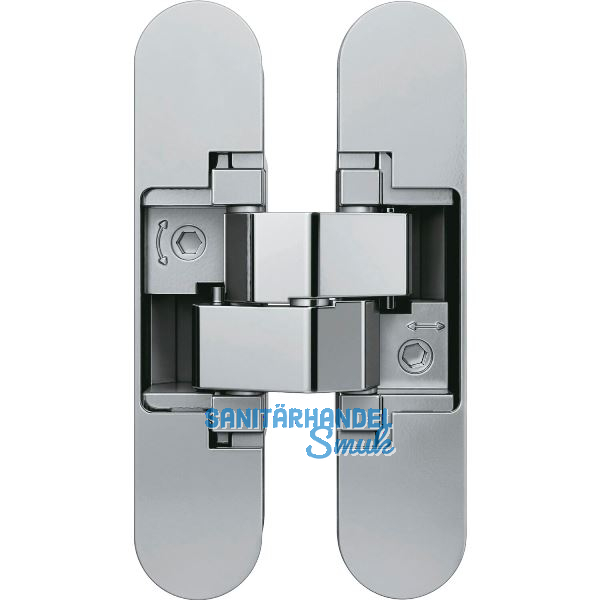 ANSELMI T�rband verdeckt AN 160 3D, Zinkdruckguss verchromt poliert