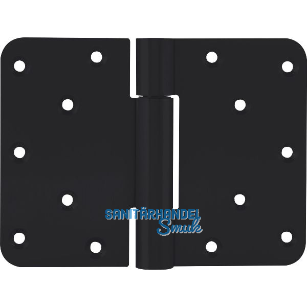 Aufschraubband B 3027 mit festem Stift, 120 x 160 mm, schwarz RAL 9005