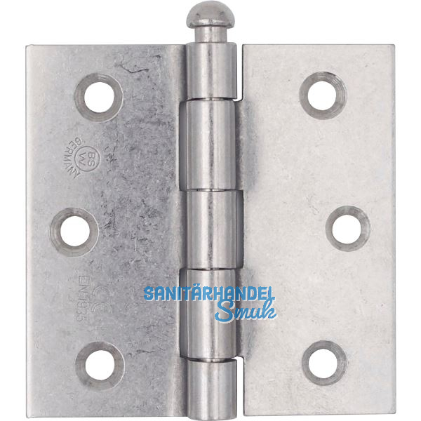 Scharnierband, 76 x 76 mm, Rollen � 11 mm, Edelstahl