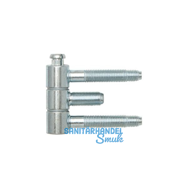 Stahlzargenband 3-tlg. Band 16 x 46,7 mm, Stahl verzinkt