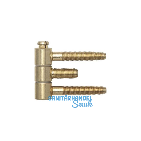 Stahlzargenband 3-teilig, Band 16 x 46,7 mm, vermessingt