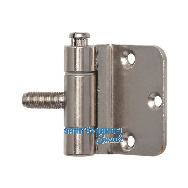 Stahlzargenband 3-teilig, Band 18 x 62 mm, Stahl vernickelt