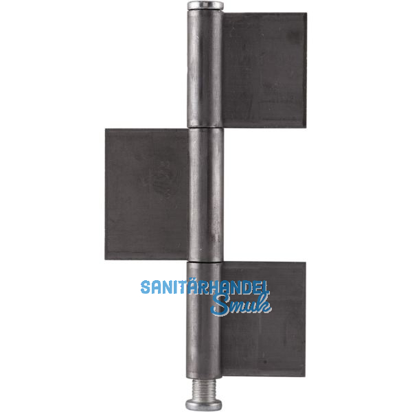 Konstruktionsband 3-teilig 230 x 50 x 4 mm, Stahl blank