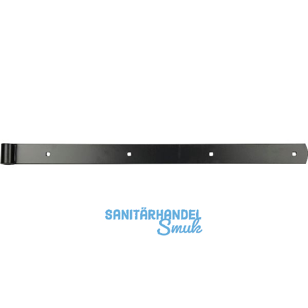 Langb�nder einseitig gerollt, ohne Kegel, 600 x 40 x 5 mm, Stahl schwarz RAL9005