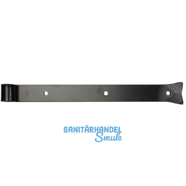 Langb�nder einseitig gerollt, ohne Kegel, 400x45x8 mm, Stahl schwarz geschmiedet