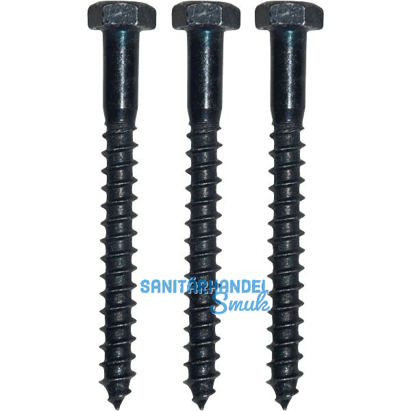 Schraubenset f�r Plattenkegel Kegeldorn � 18 + 20 mm,Schwalben. schwarz verzinkt