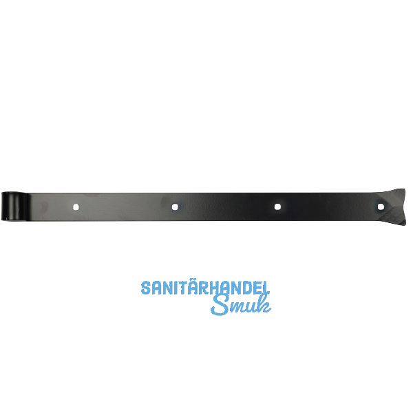 Langb�nder einseitig gerollt, ohne Kegel, 600x45x8 mm, Stahl schwarz geschmiedet