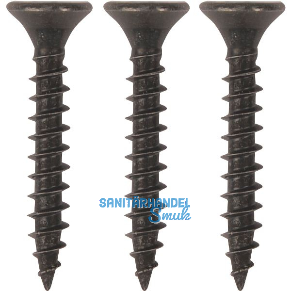 Schraubenset f�r Langband mittig gerollt 200mm, Stahl schwarz verzinkt