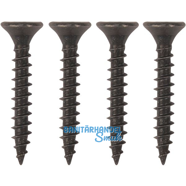 Schraubenset f�r Langband mittig gerollt 500mm, Stahl schwarz verzinkt