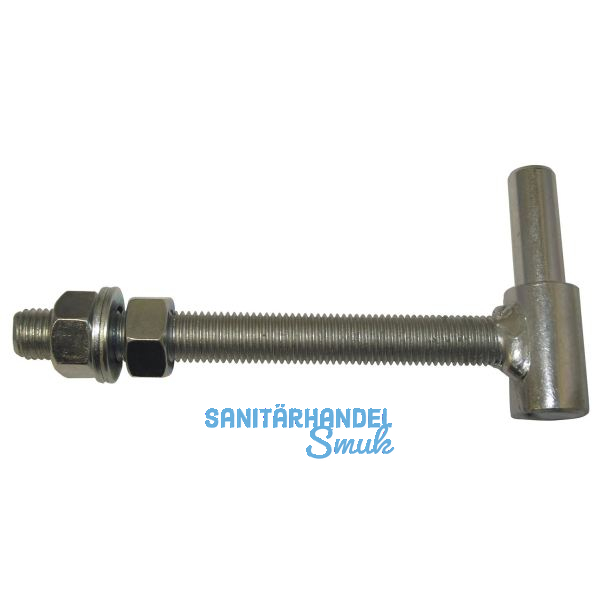 Durchschraubband-Rahmenteil, Bandrollen � 26 mm, M 16x150, Edelstahl-Effekt