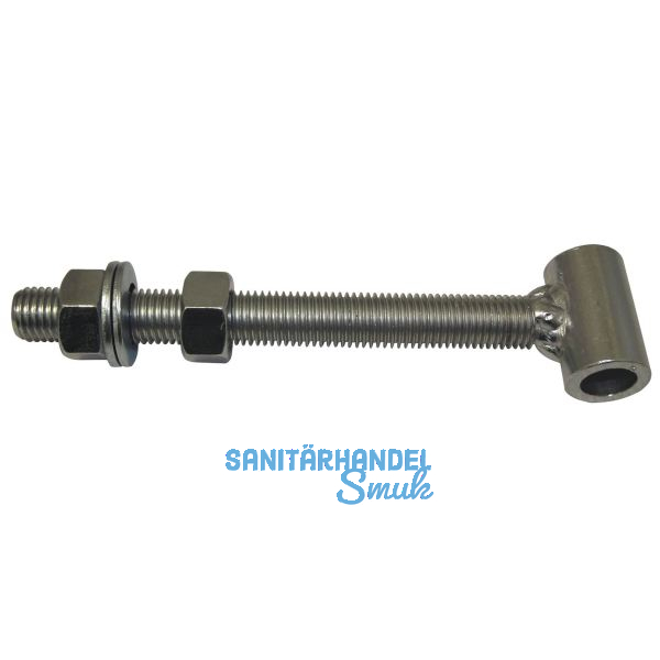 Durchschraubband-Fl�gelteil, Bandrollen � 24 mm, M 16x150, Edelstahl-Effekt