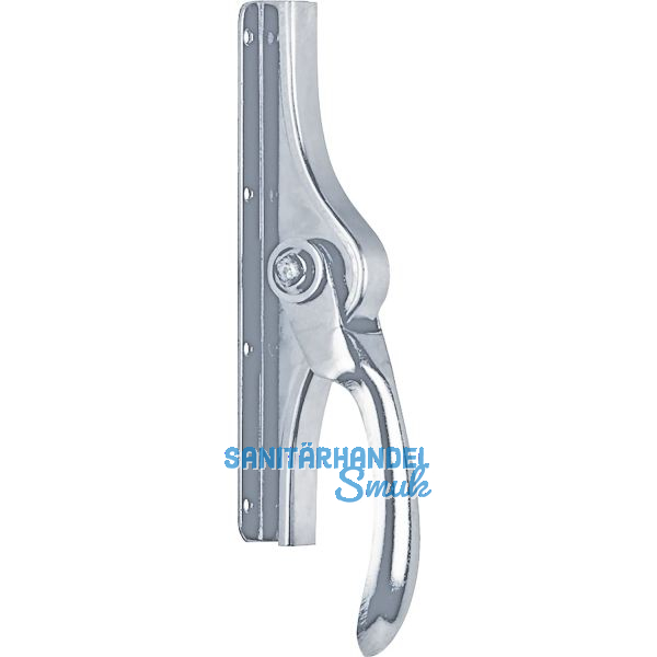 Tortreibriegel aufliegend, 8 x 8 mm, Hub 16 mm, verzinkt