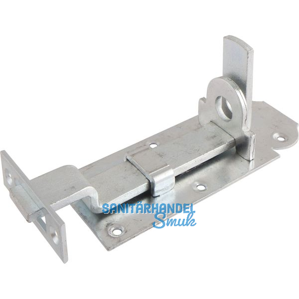 Querriegel gekr�pft mit Schlie�blech, Platte 180 x 55 mm, verzinkt