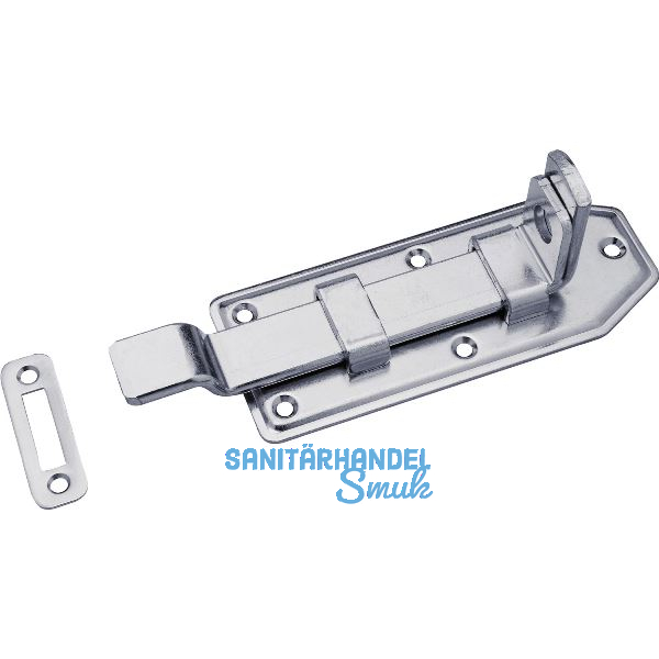 Querriegel gekr�pft mit Schlie�blech, Platte 100 x 50 mm, verzinkt