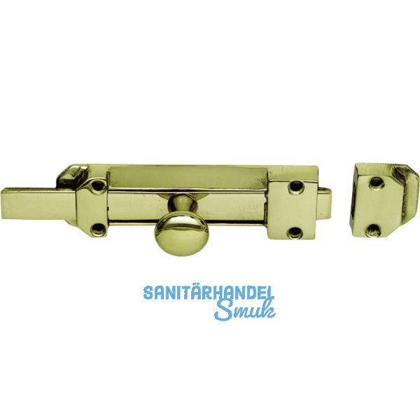 Querriegel gerade, 16 x 4 mm, Platte 116 x 34 mm, Messing poliert