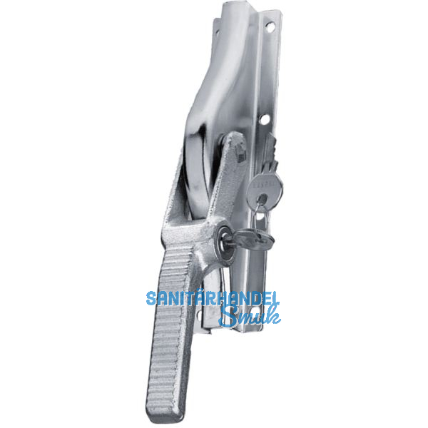 Tortreibriegel aufliegend sperrbar, 10 x 10 mm, Hub 23 mm, Stahl hell verzinkt