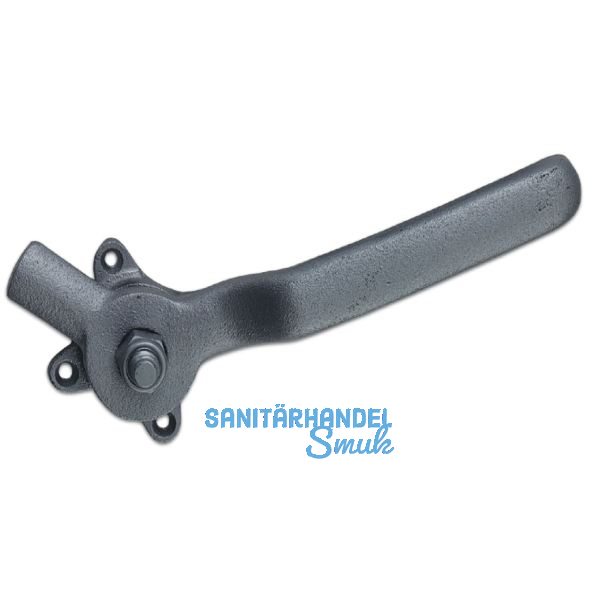 Hebelverschluss einseitig mit Winkelschlie�blech, links, Temperguss silberf�rbig