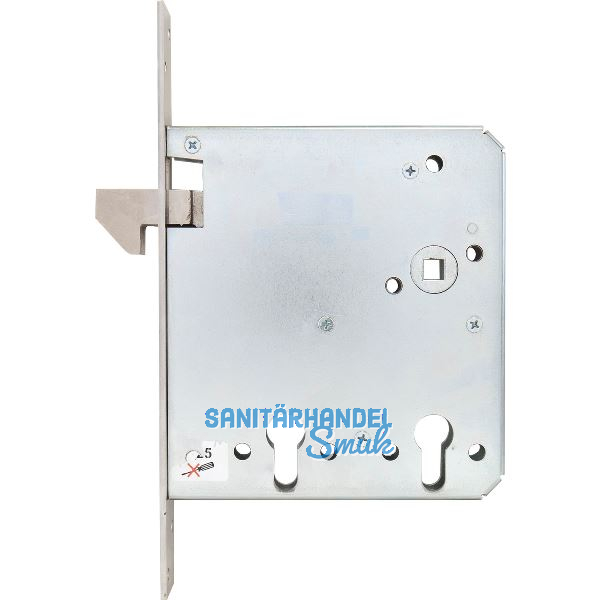 Schiebet�rschloss 1340 PZW mit Hakenfalle f�r 2 PZ,VK 9 mm,DM 55 /120, Edelstahl