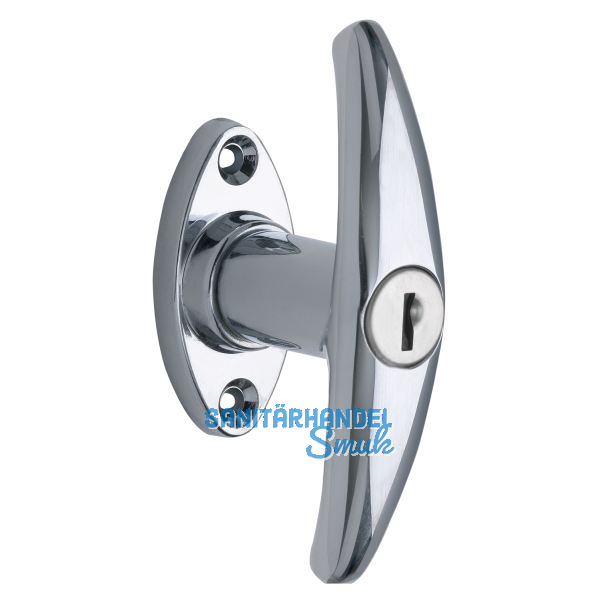 Stangenverschluss-Griffolive verschiedensperrend, 93 mm, Zinkdruckgu� verchromt