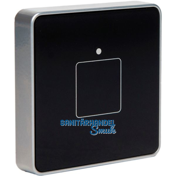 Transponderleser, Acryl mit Metallrahmen, schwarz-silber