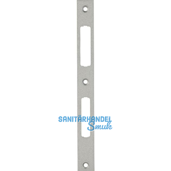 Schlie�blech S50 f�r Schiebet�rschloss mit Hakenfalle und Riegel,silber lackiert