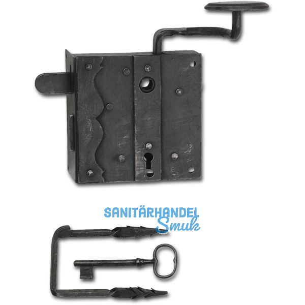 Rustikales Schlossset Melk PZ, links, DM 70, Eisen verzinkt geschw�rzt