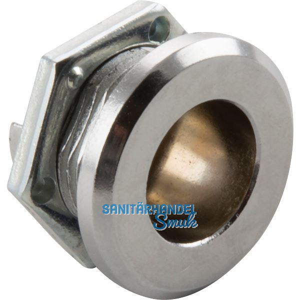 Blechmontagezylinder Geh�use ohne Einsatz, 30 x 22 mm, Zinkdruckguss verchromt