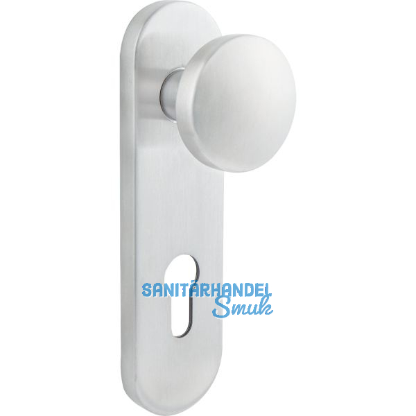 BKS Knopfkurzschild f�r au�en, B 72610, silber eloxiert