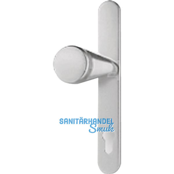 BKS Knopflangschild f�r au�en, rund RR 7504, PZ 92 mm, silber eloxiert