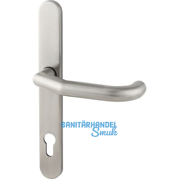 BKS Dr�ckerlochteil gekr�pft, mit Langschild PZ 92 mm, f�r au�en,Edelstahl