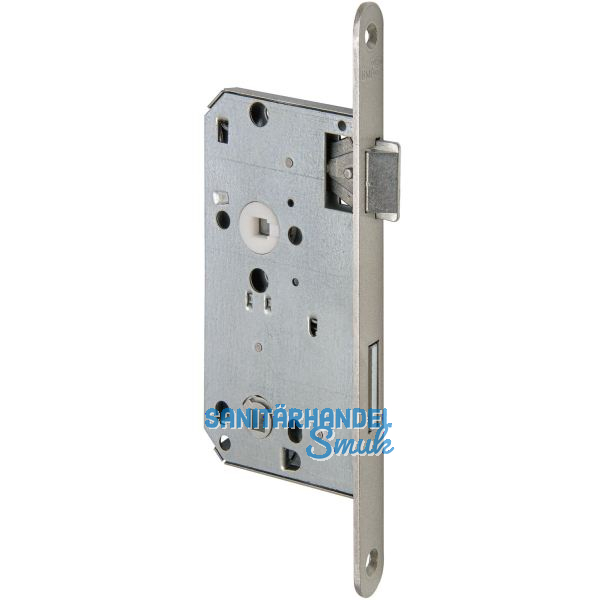 BMH Einstemmschloss WC, rechts, Dorn 55, Entf. 78 mm, Stahl silber lackiert