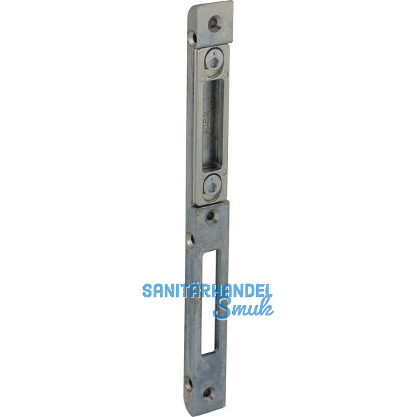 KFV Schlie�blech einfr�sbar Falle u. Riegel, Stulp 16 mm,verzinkt silberf�rbig