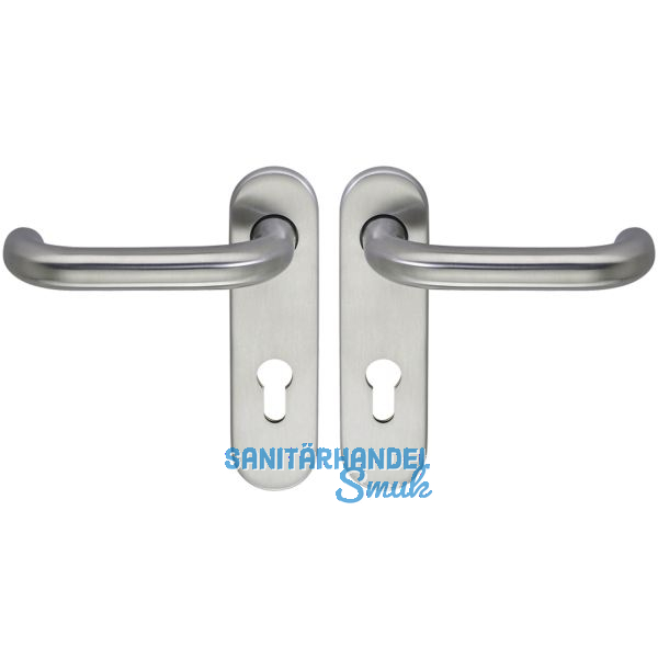 ECO Dr�ckergarnitur D110/KS mit Kurzschild PZ 72, TS 40-66 mm silber eloxiert