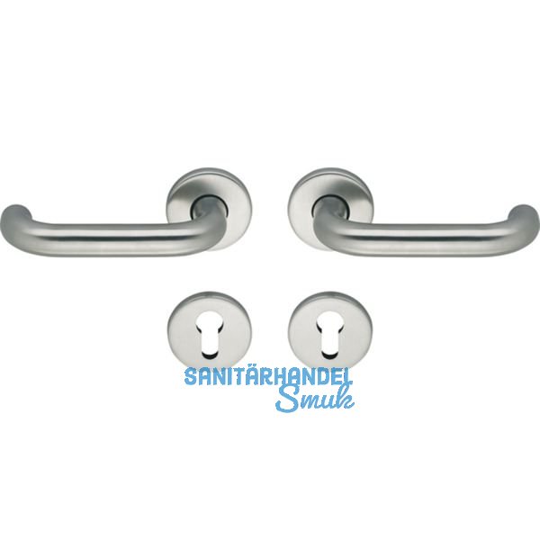 ECO Dr�ckergarnitur D110/R mit Rosetten PZ, TS 40-66 mm, silber eloxiert