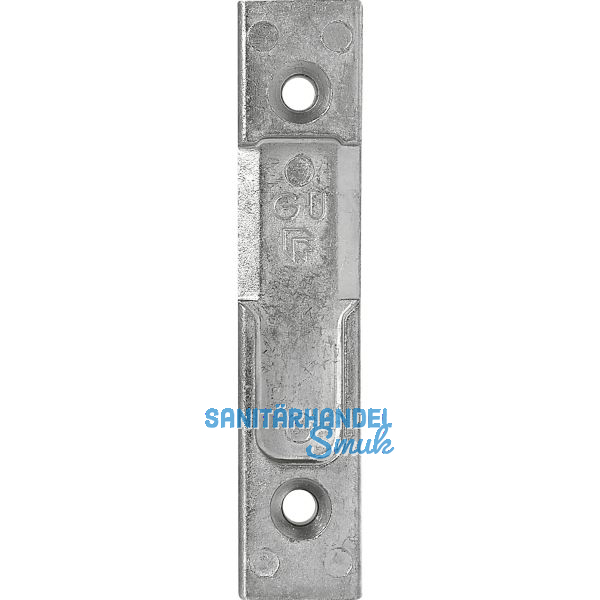 GU Schlie�teil f�r Rollzapfen, Stulp 16 mm, Falz 4 mm, verzinkt silberf�rbig