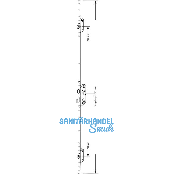 Mehrfachverriegelungsschloss SECURY Automatic DIN,m.Tagesent.NF DM65,rund,silber