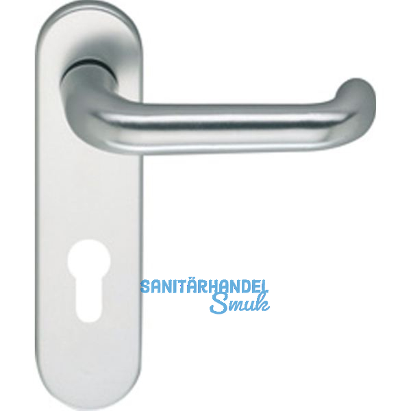 ECO Dr�ckerlochteil D110 mit Kurzschild PZ 72 mm, silber eloxiert