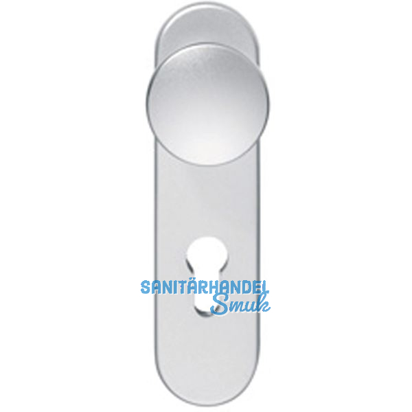 ECO Knopfkurzschild K 130, PZ 72 mm, silber eloxiert